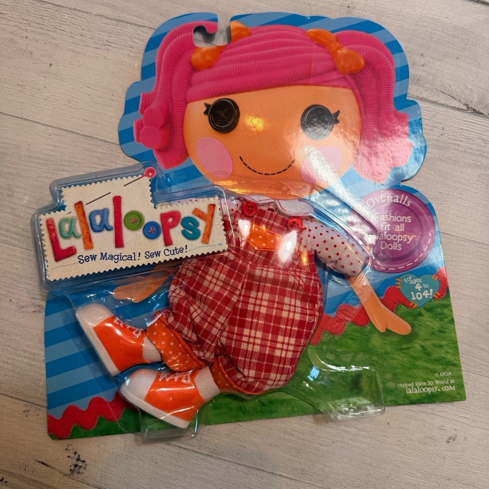 Lalaloopsy red plaid overalls for dolls NEW‎